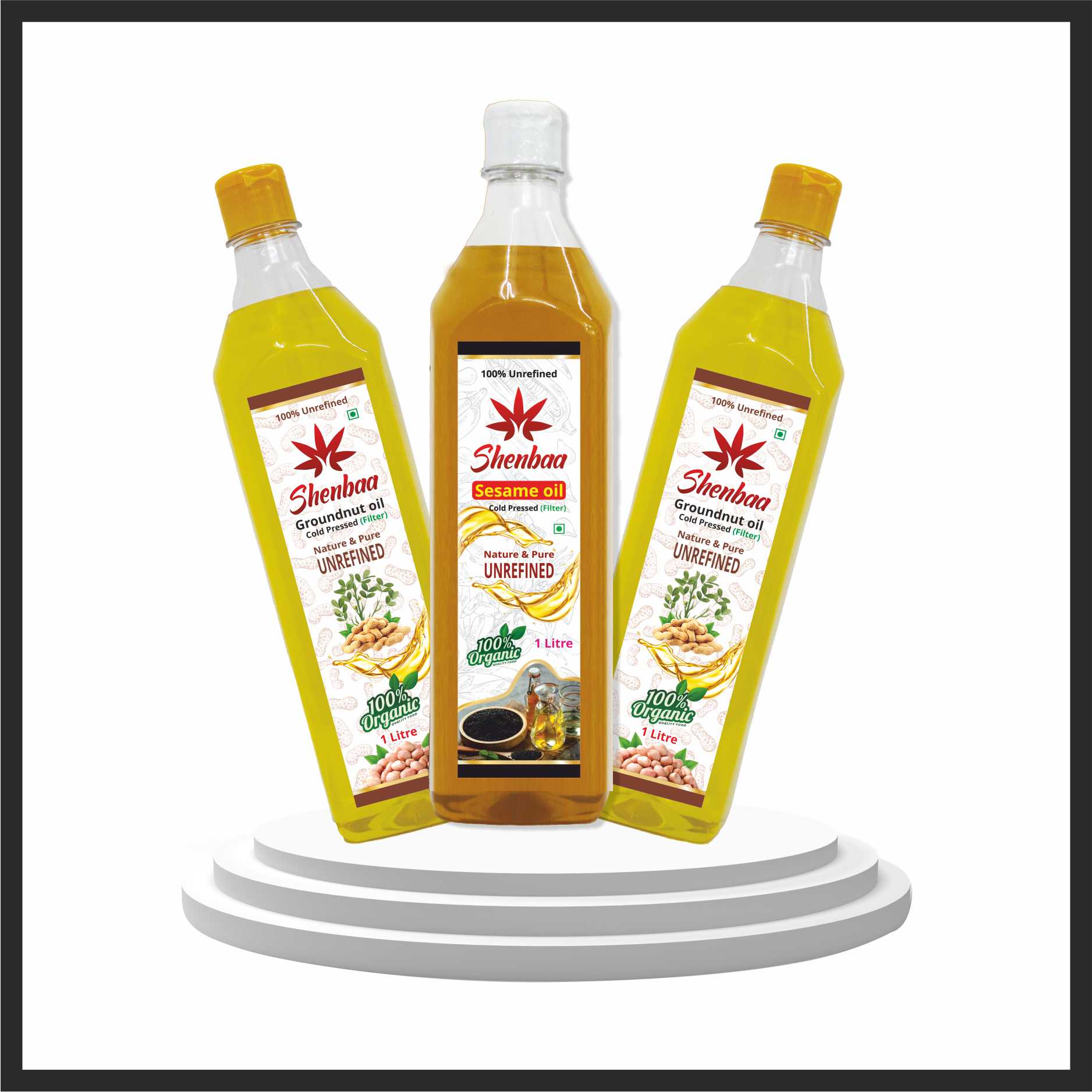 Smart Pack 2 (Sesame Oil x 1 L + Ground Nut Oil x 1L +Coconut Oil x 1L )